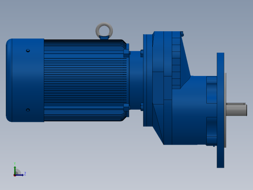 RXF57法兰轴伸式安装斜齿轮减速机RX57-Y0.25-4P-71-M1-0°-Φ200左视缩略图