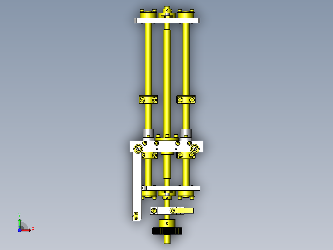 靠边（校准）机构俯视图