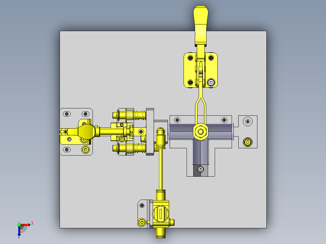 空气流量确认夹具俯视图