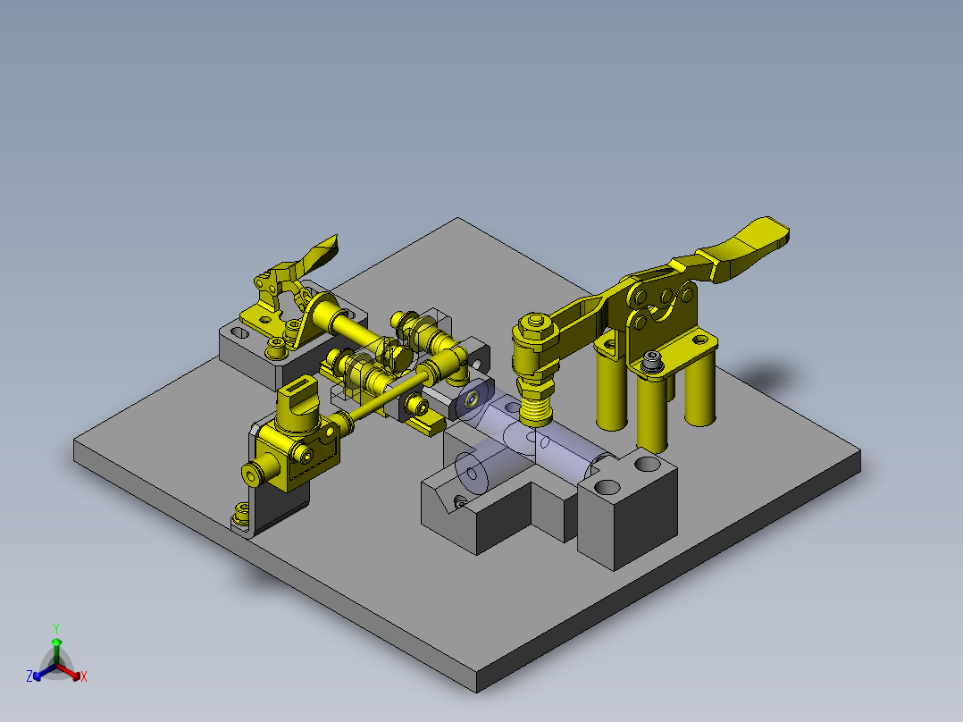 空气流量确认夹具正等轴测图