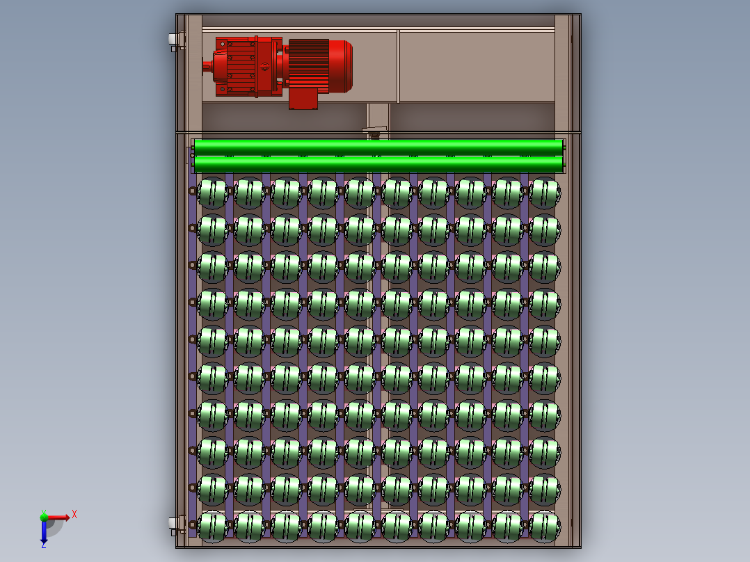 斜轮分拣机sw16可编辑俯视图