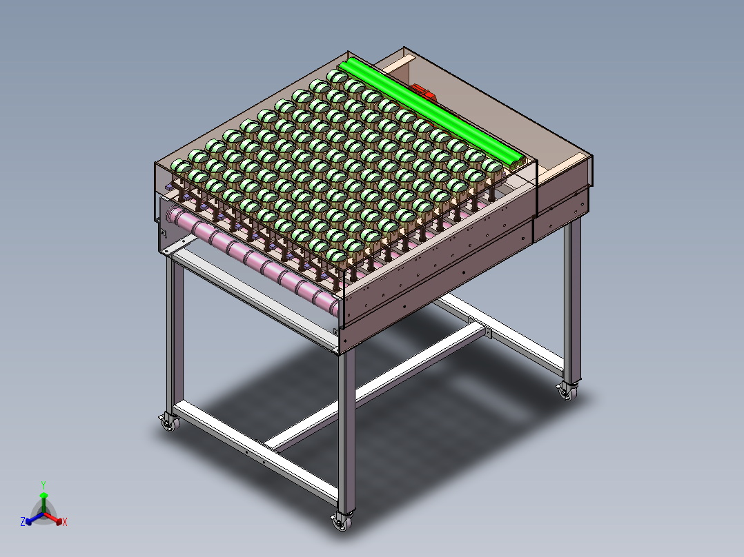 斜轮分拣机sw16可编辑正等轴测图
