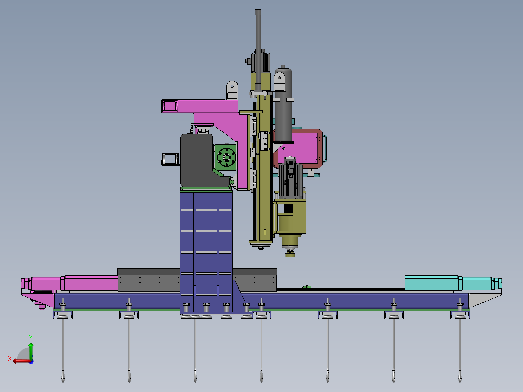 重型龙门CNC加工中心sw12后视图