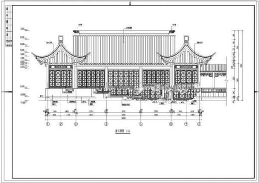 鸳鸯厅四面厅古建筑木结构苏式仿古建筑CAD图纸缩略图