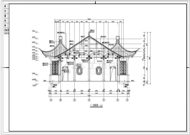 鸳鸯厅四面厅古建筑木结构苏式仿古建筑CAD图纸