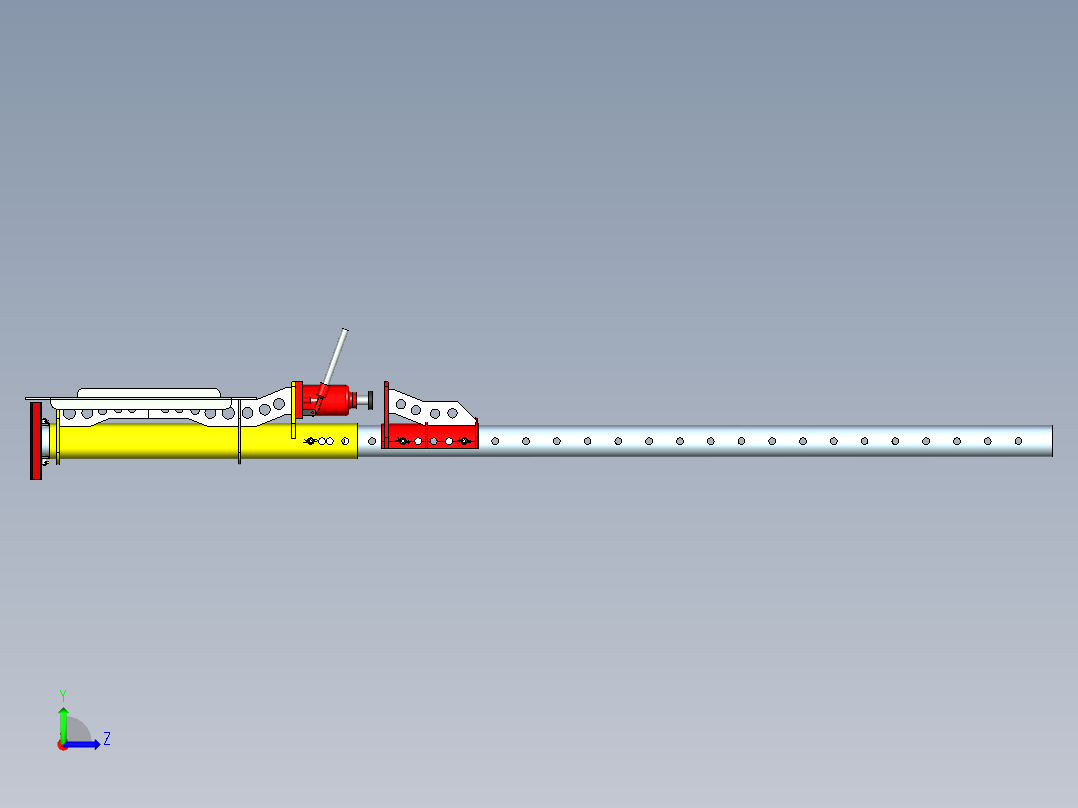 机械升降机构3D模型图纸 STP格式左视图