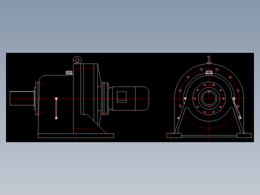 107种两级摆线针轮减速机CAD图纸