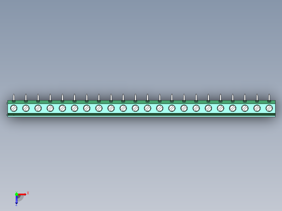 DEGSON DG128 系列 5.07.5mm 接线端子-DG128R-7.5-22P-14-00AH俯视图
