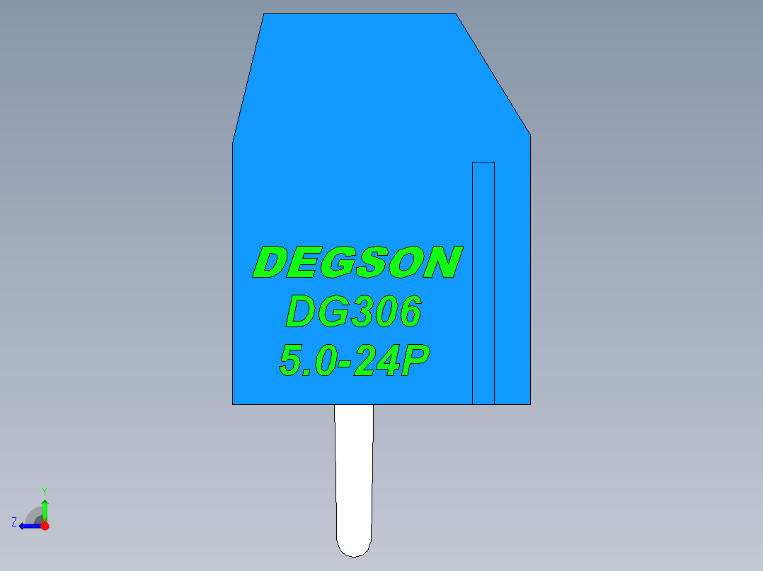 DEGSON DG306 系列 5.0 接线端子-DG306-5.0-24P-12-00AH右视图