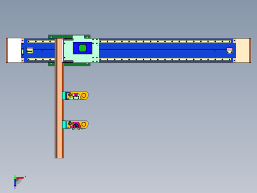 数控车床自动化桁架式机械手俯视缩略图