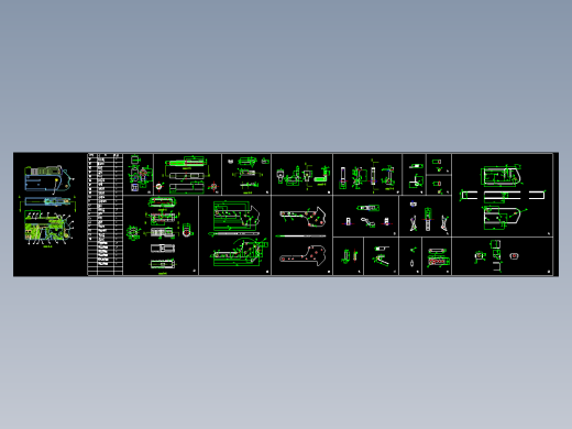 折叠式单发小口径手枪（精品全套CAD详细图）