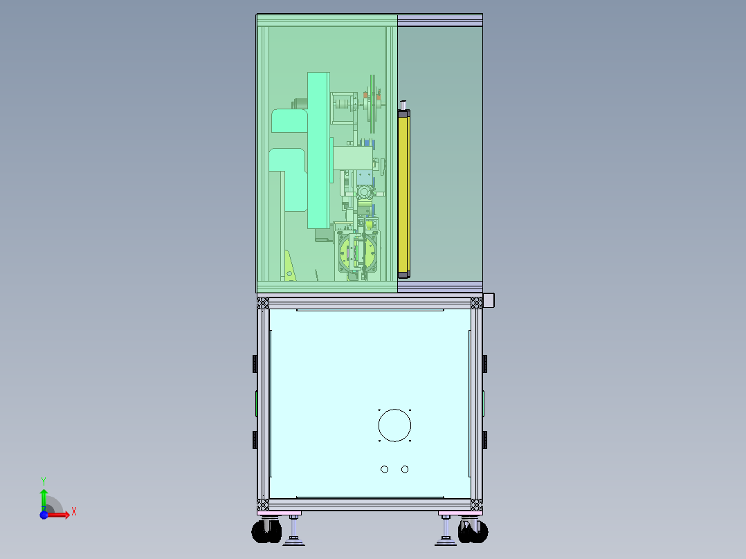 四面贴胶带前视图