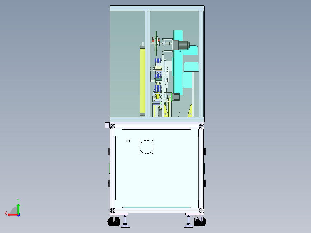 四面贴胶带后视图