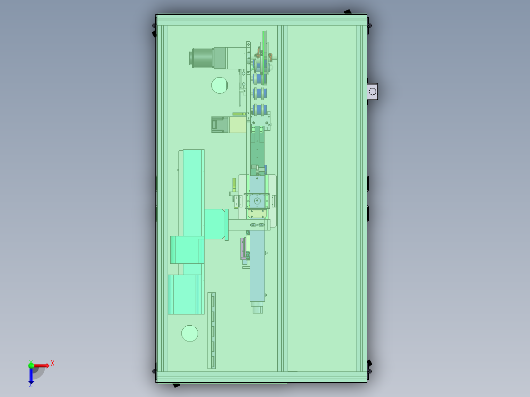 四面贴胶带俯视图