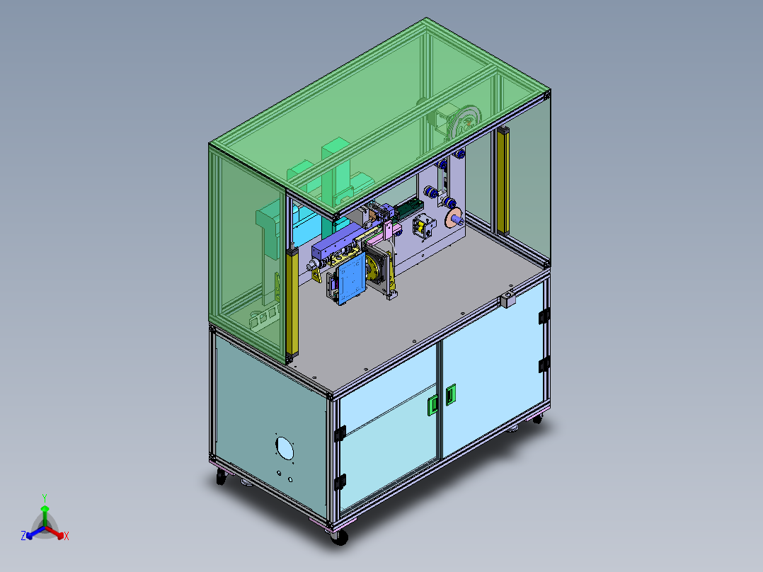 四面贴胶带正等轴测图