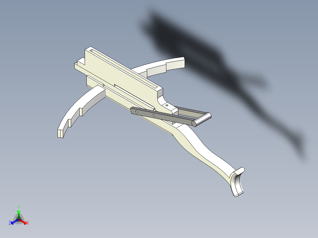 连发弩正等轴测图