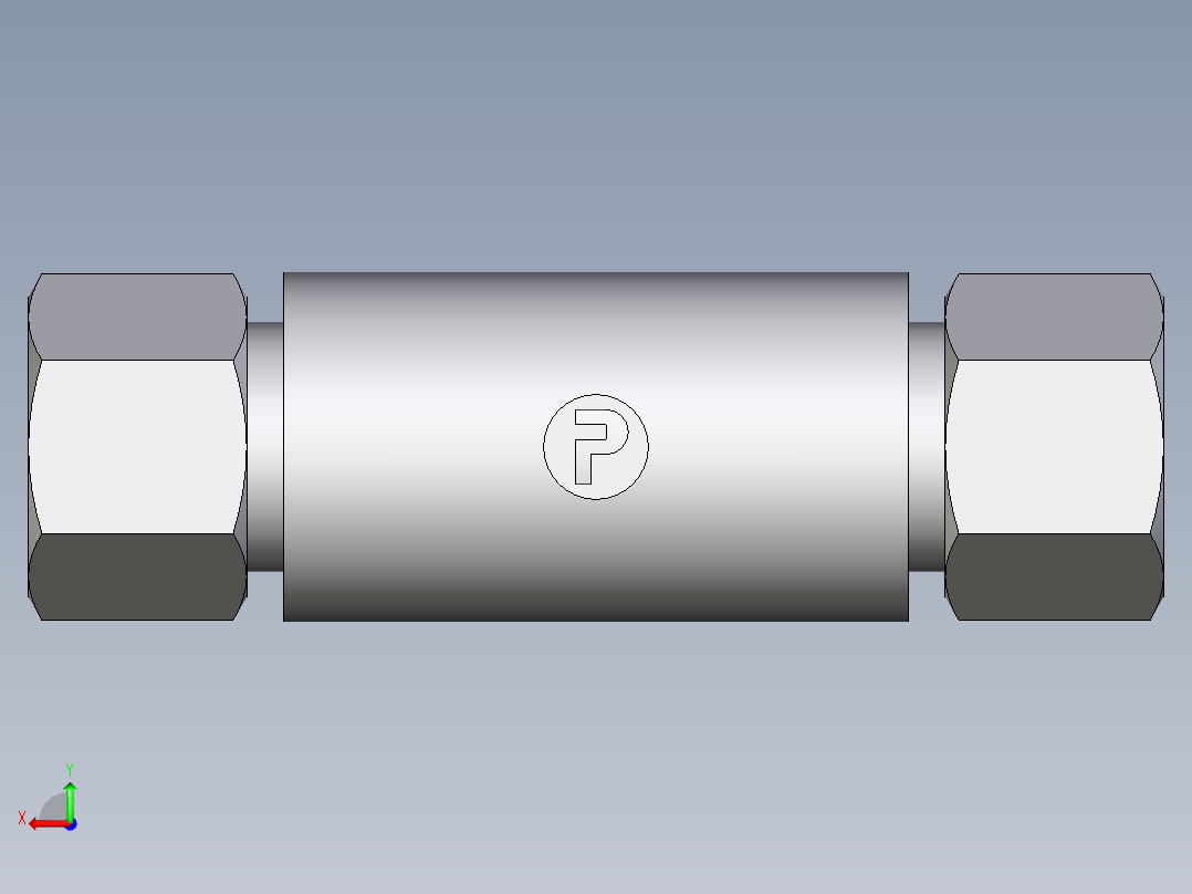 卡套式工业通用硬管接头EO_Weld_bulkhead_fitting_ESV12S71后视图