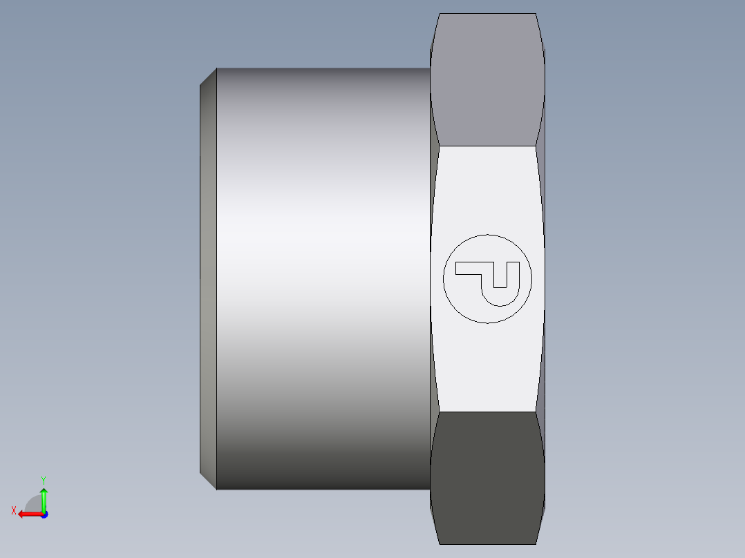 卡套式工业通用硬管接头EO_Blanking_plug_for_tube_ends_ROV15LCFX后视图
