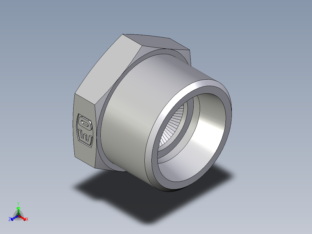 卡套式工业通用硬管接头EO_Blanking_plug_for_tube_ends_ROV15LCFX正等轴测图
