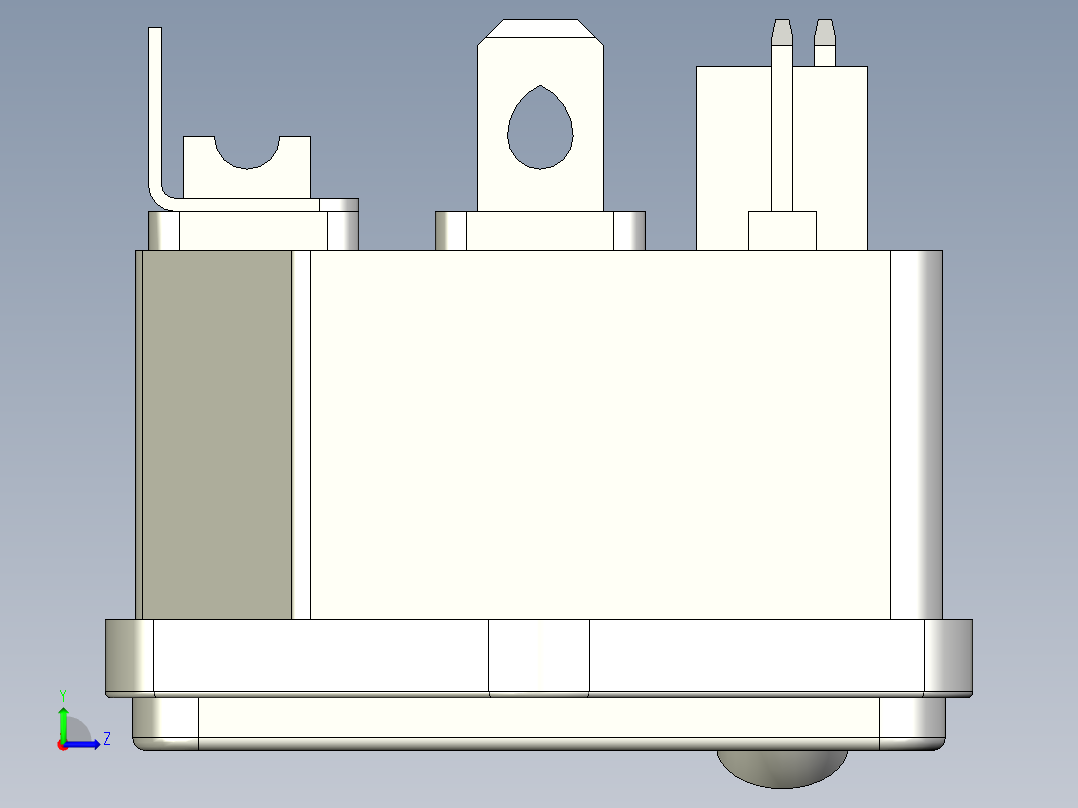通用IEC插座+开关电源插座左视图
