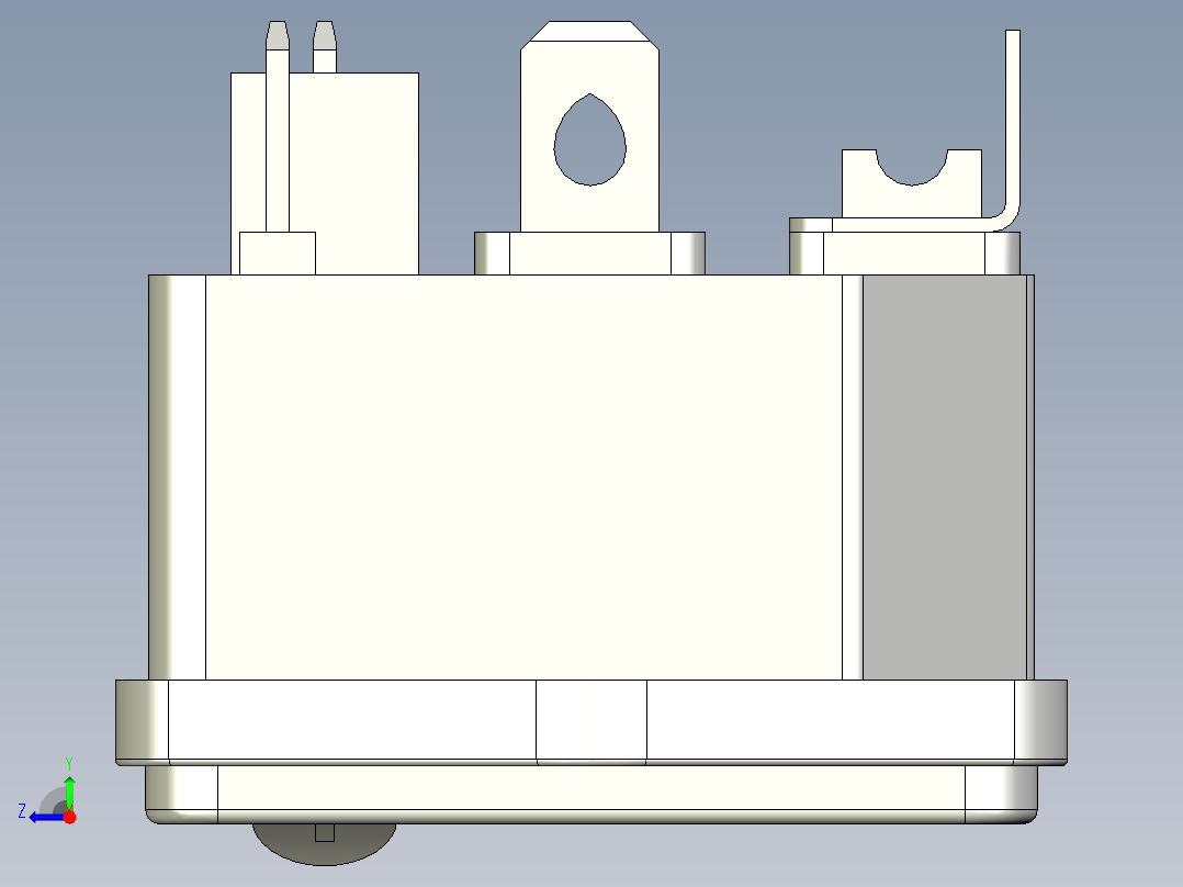 通用IEC插座+开关电源插座右视图