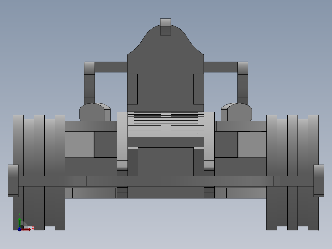 激光下料拼图赛车AutoCAD, Autodesk 3ds Max, OBJ, Parasolid, SOLIDWORKS 2016, STEP _ IGES前视图