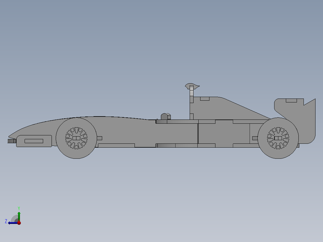激光下料拼图赛车AutoCAD, Autodesk 3ds Max, OBJ, Parasolid, SOLIDWORKS 2016, STEP _ IGES右视图