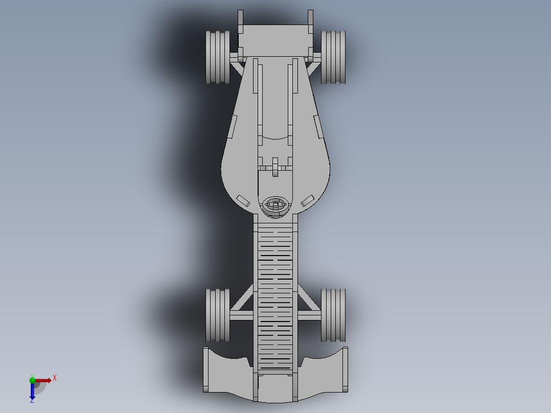 激光下料拼图赛车AutoCAD, Autodesk 3ds Max, OBJ, Parasolid, SOLIDWORKS 2016, STEP _ IGES俯视图