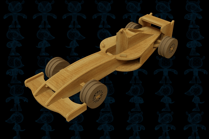 激光下料拼图赛车AutoCAD, Autodesk 3ds Max, OBJ, Parasolid, SOLIDWORKS 2016, STEP _ IGES