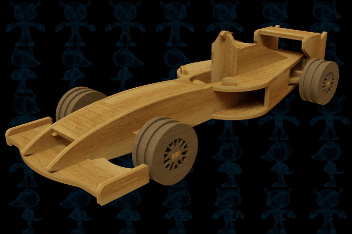 激光下料拼图赛车AutoCAD, Autodesk 3ds Max, OBJ, Parasolid, SOLIDWORKS 2016, STEP _ IGES