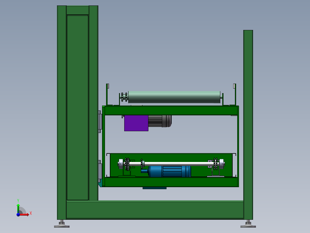 双层升降台前视图