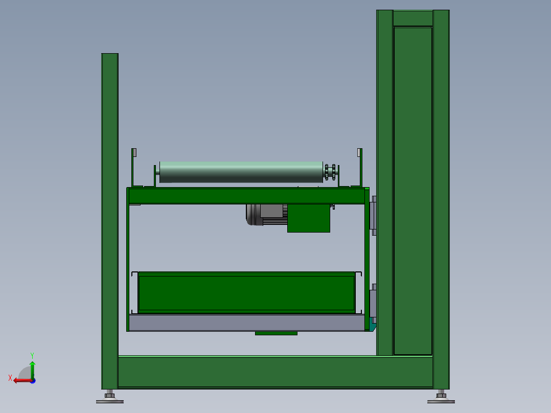 双层升降台后视图