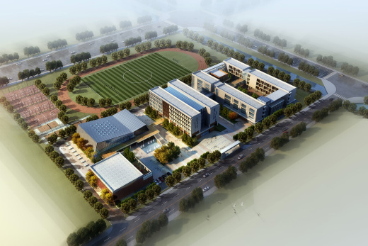 中学校区规划建筑单体设计文本（含文本效果图 CAD）缩略图