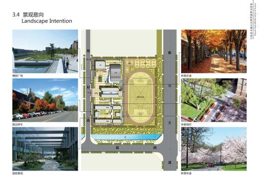 中学校区规划建筑单体设计文本（含文本效果图 CAD）缩略图