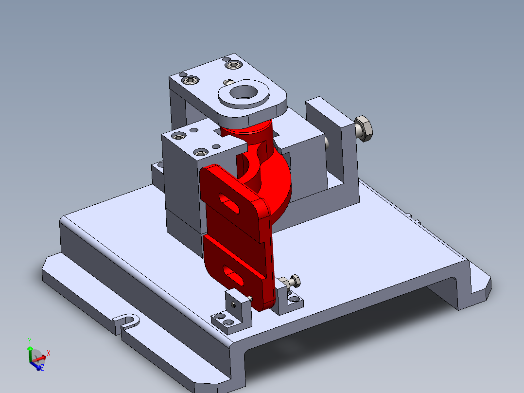 叉架零件的机械加工工艺的编制及钻20孔夹具设计含SW三维图==120571==250ku主视图