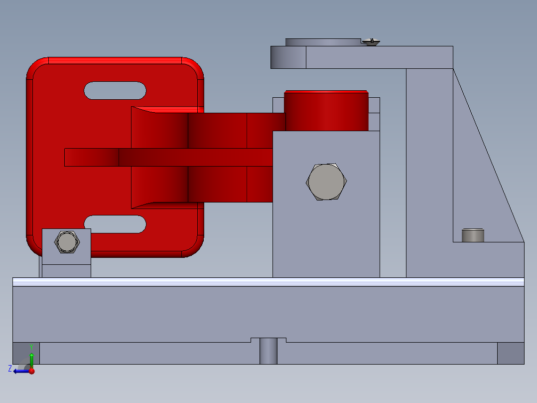叉架零件的机械加工工艺的编制及钻20孔夹具设计含SW三维图==120571==250ku右视图