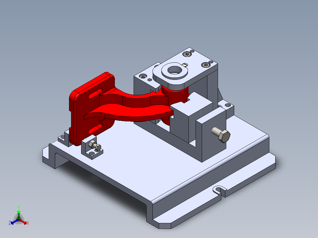 叉架零件的机械加工工艺的编制及钻20孔夹具设计含SW三维图==120571==250ku正等轴测图