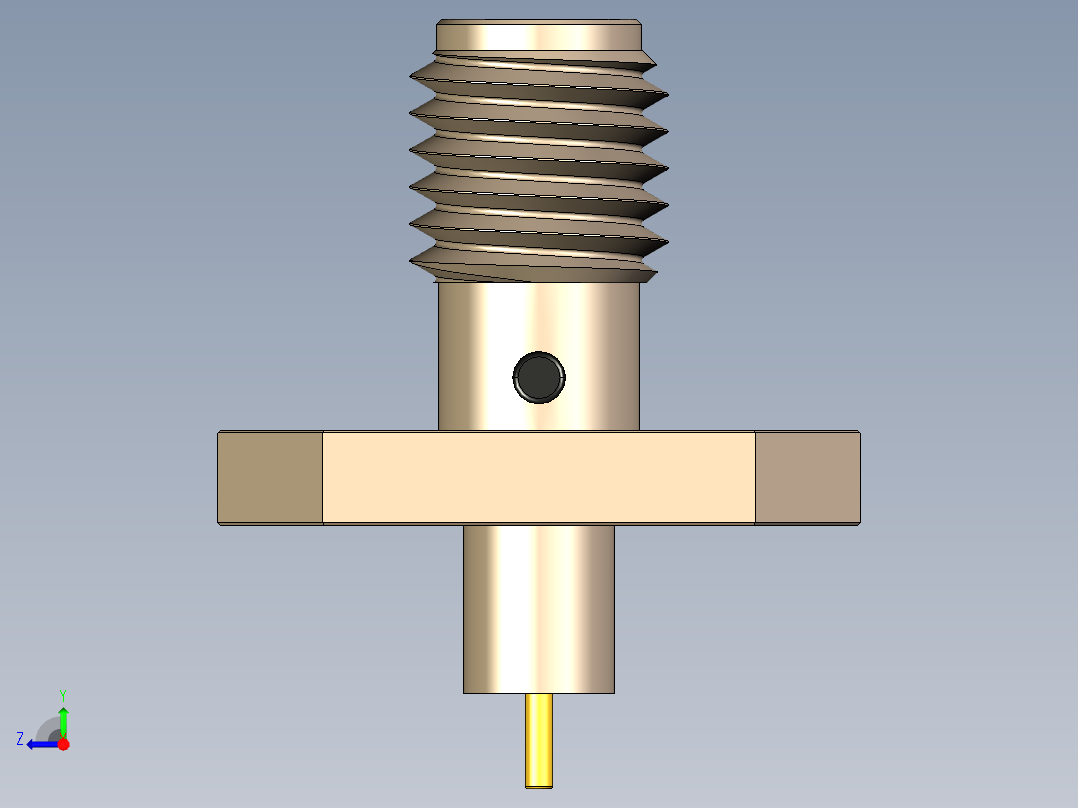 SSMA-KFD3A镀铬射频连接器插座右视图