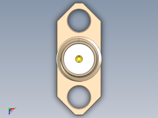 SSMA-KFD3A镀铬射频连接器插座俯视缩略图