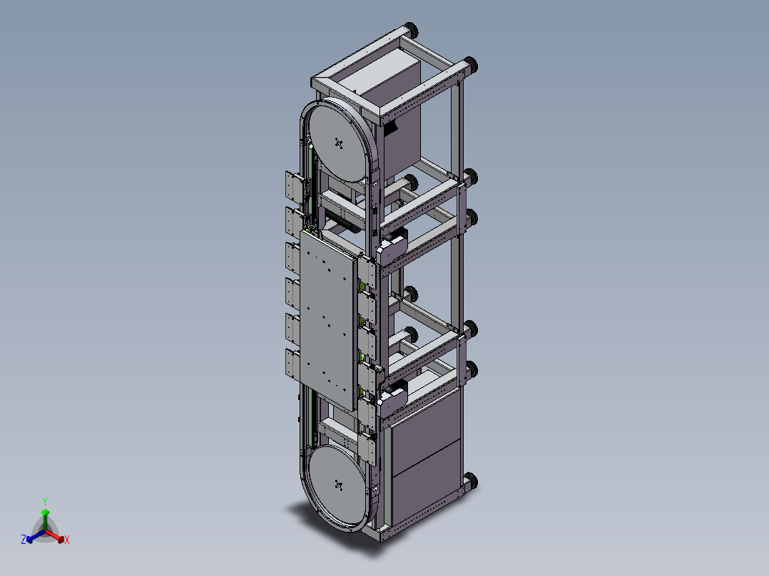 德国环形凸轮自动化生产线正等轴测图