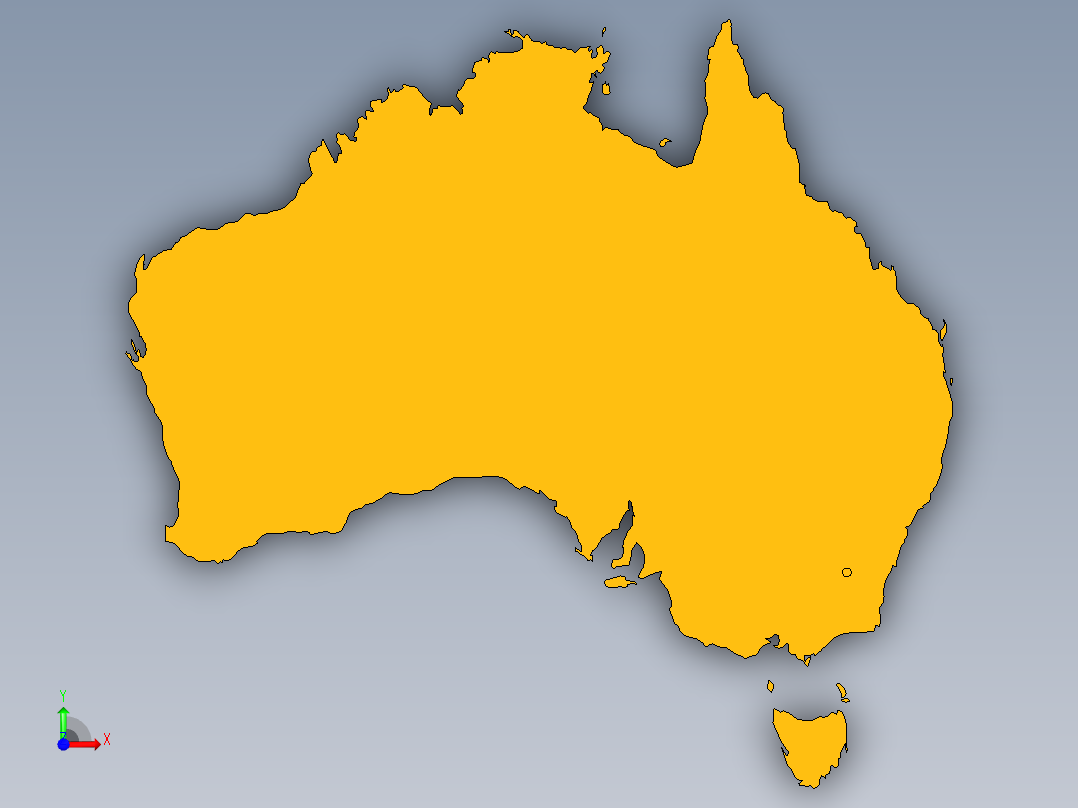 澳大利亚和大洋洲-国家收集前视图