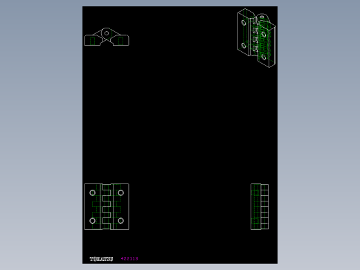 工程塑膠鉸鏈(B)CFA-2D多系列多零件图纸模型