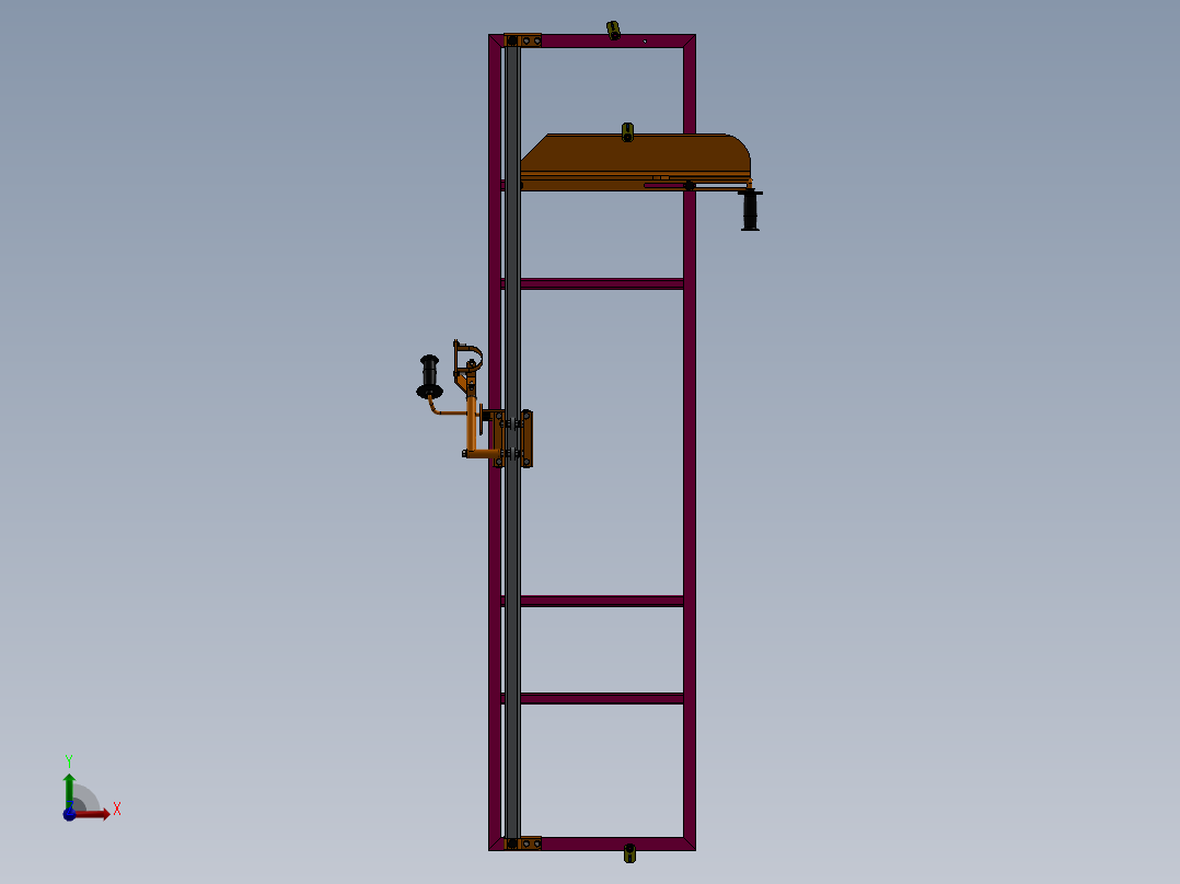 角磨机切割机支架前视图
