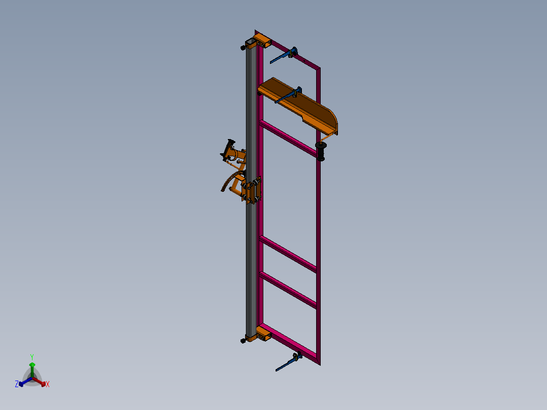 角磨机切割机支架正等轴测图