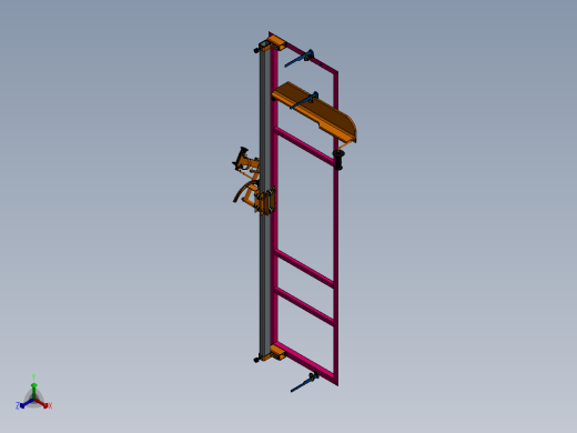 角磨机切割机支架正等轴测缩略图