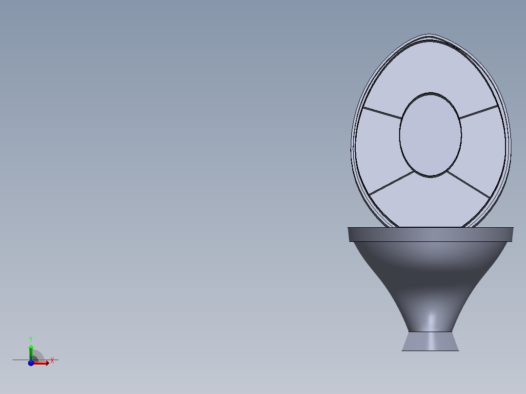 超简单的马桶模型前视图