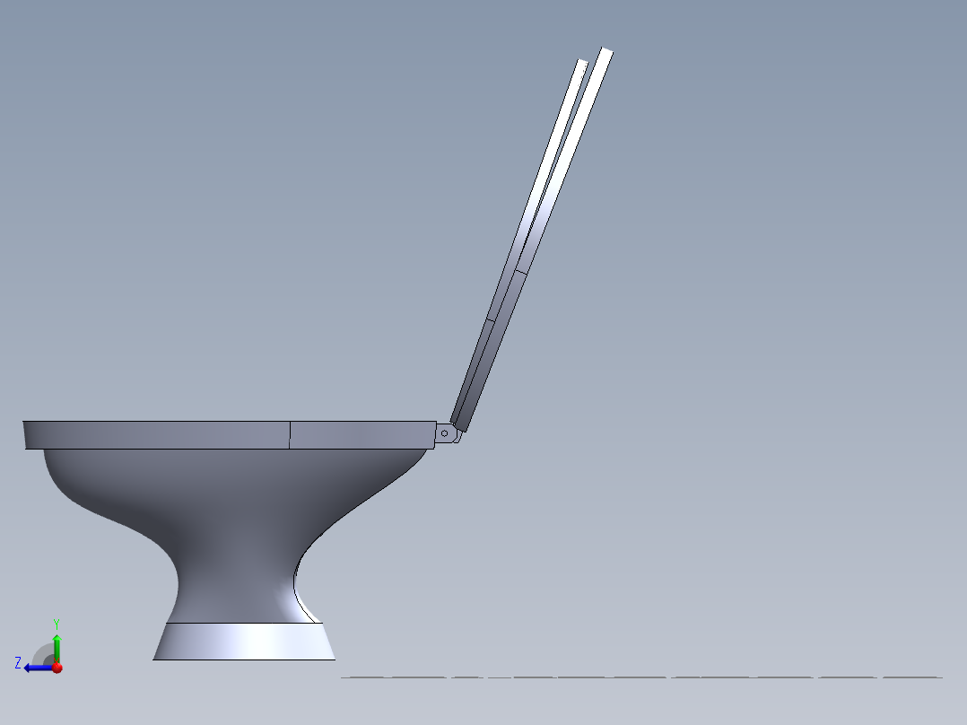 超简单的马桶模型右视图