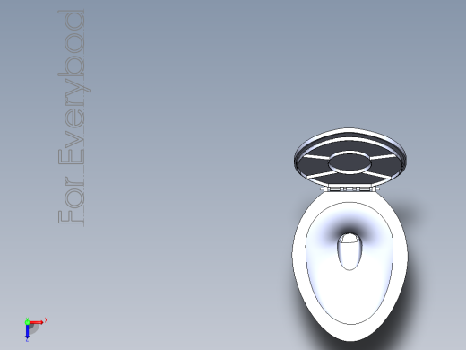 超简单的马桶模型俯视缩略图