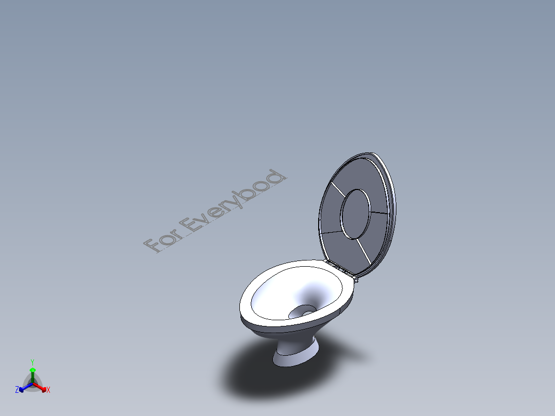 超简单的马桶模型正等轴测图