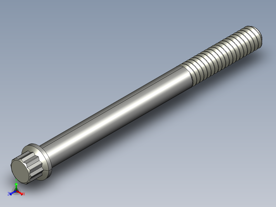 1-4in-20 3long 12-point screws.STEP正等轴测图